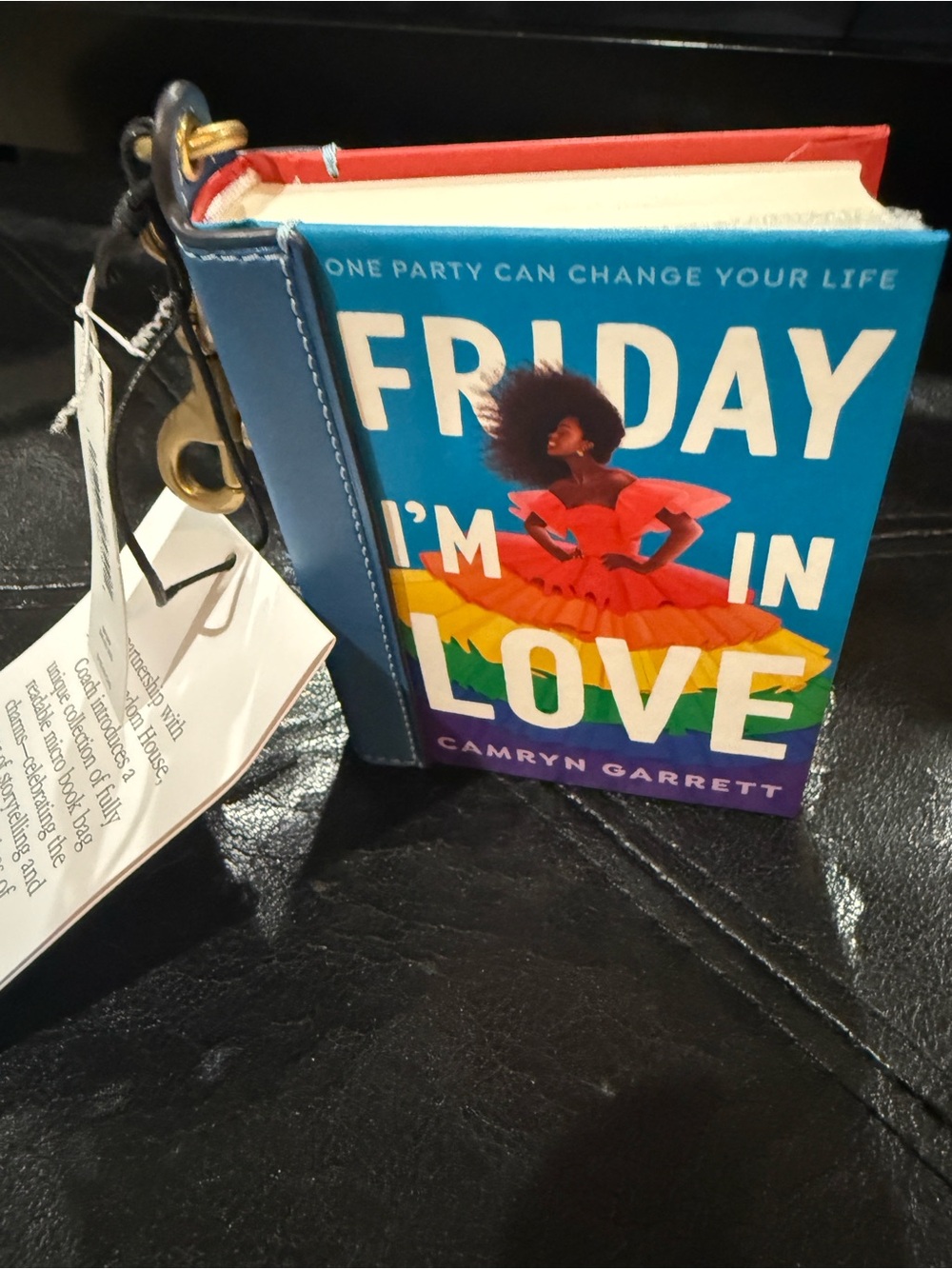 Coach 'FRIDAY I'M IN LOVE' Multicolor Book Cover Keychain/Bag Charm